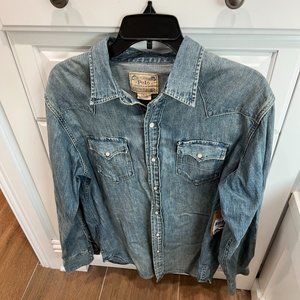 Men's Polo Denim Shirt + mens RL classic logo polo t shirt